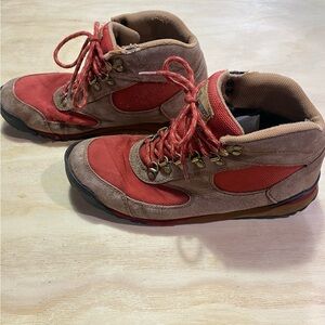 Danner Retro Inspired Red and Tan Hiking Boots